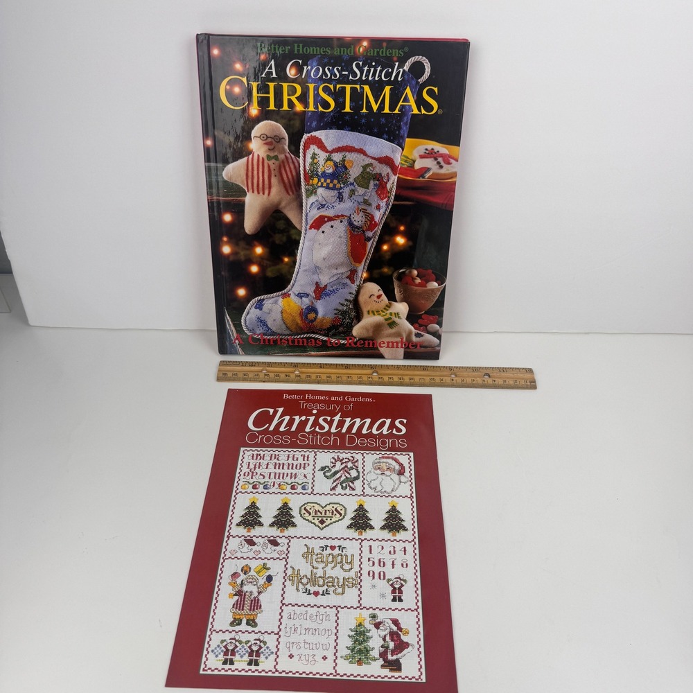 Vtg 2004 Better Homes Gardens‎ Cross Stitch Christmas to Remember Hardcover Book